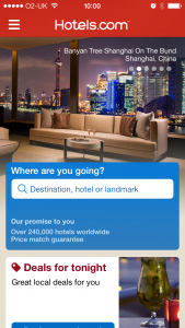 Hotels.com iOS7 app March 2014