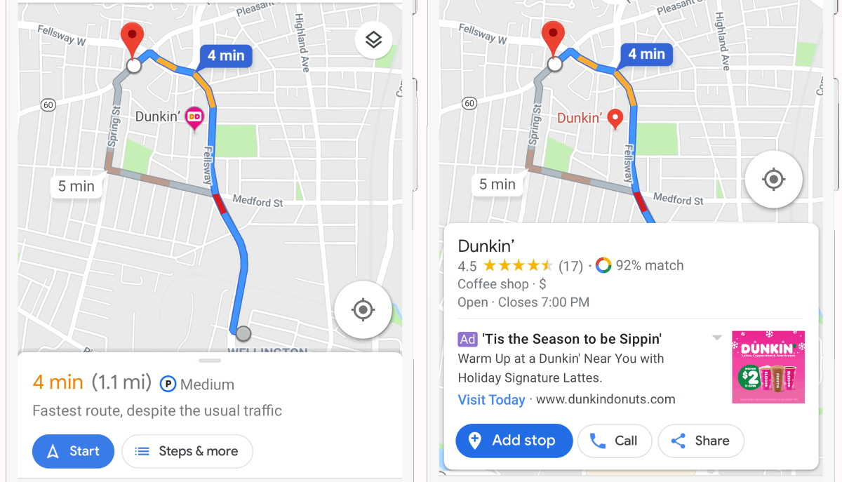 google maps is getting branded location