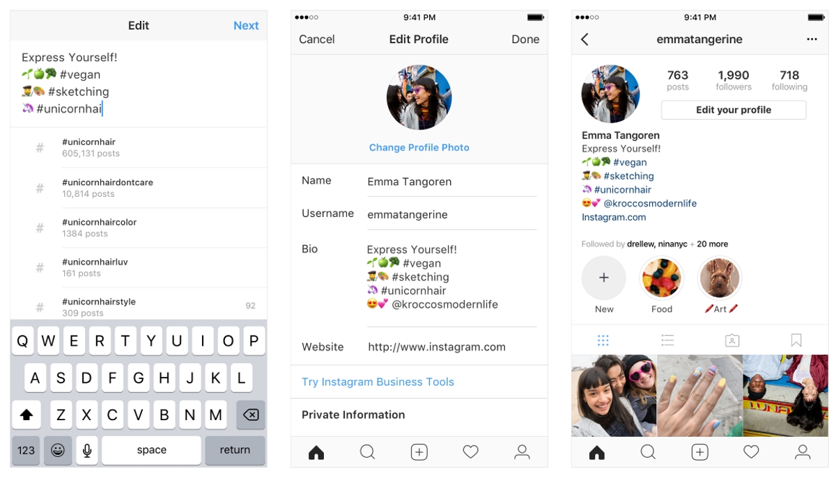 Instagram now links hashtags and profiles in bios | Mobile ...