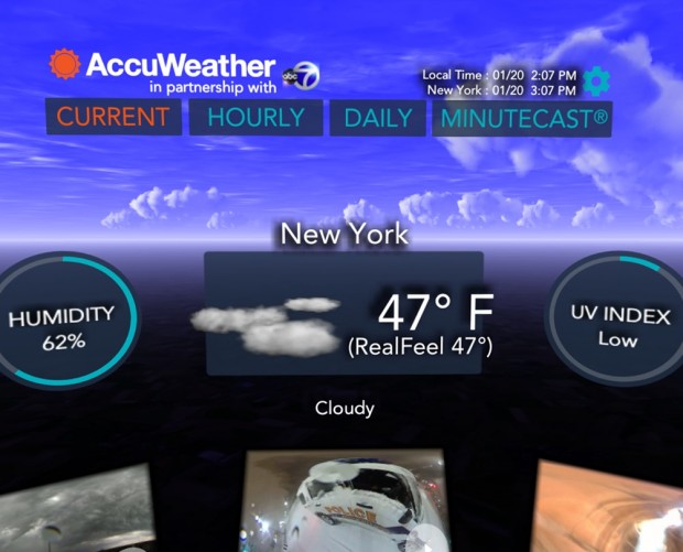 AccuWeather now lets you view the latest weather in VR