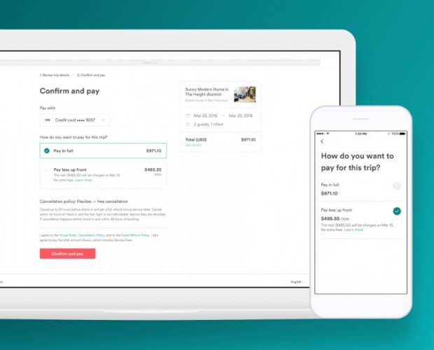 Airbnb gives users the ability to 'pay less up front' on rentals