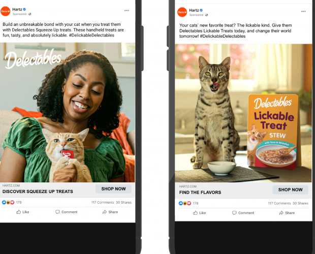 Hartz launches Delectables cat treats campaign across TV, digital, social, display and search