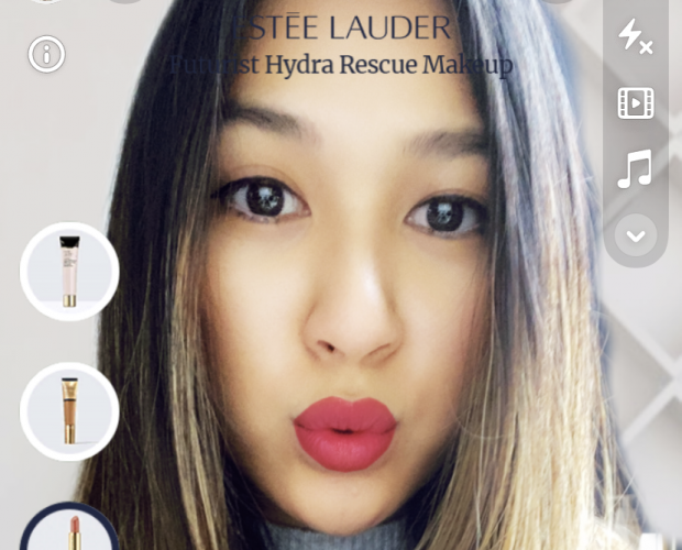 Estée Lauder launches augmented reality foundation make-up try-on with Snapchat 