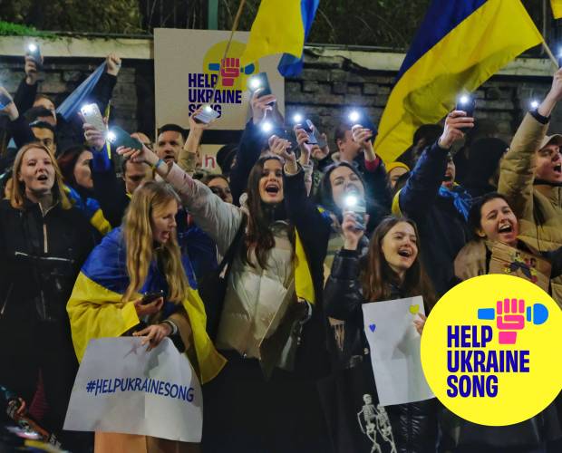 #HelpUkraineSong unveils details of 'Eurovision for Ukraine' physical and digital flash mob