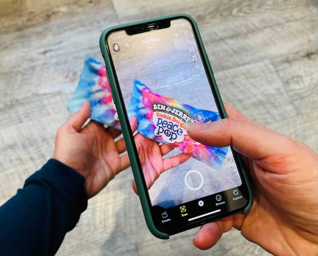 Ben & Jerry's partners with Snapchat to bring Cookie Dough Peace Pop to life 
