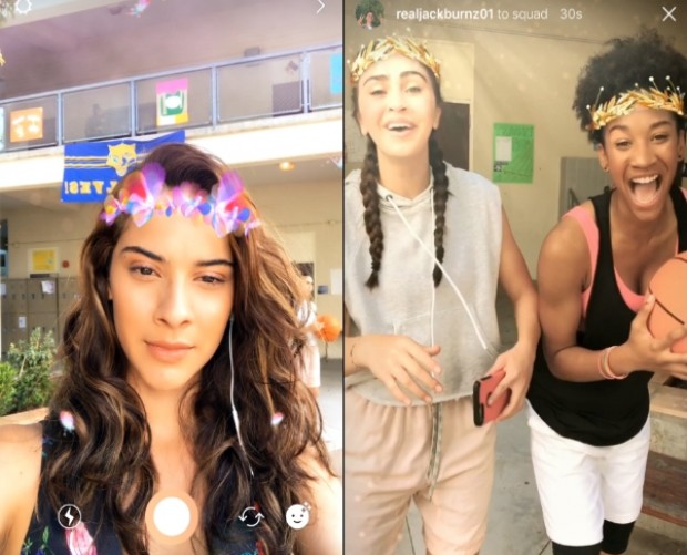 Instagram introduces Snapchat-like AR selfie filters