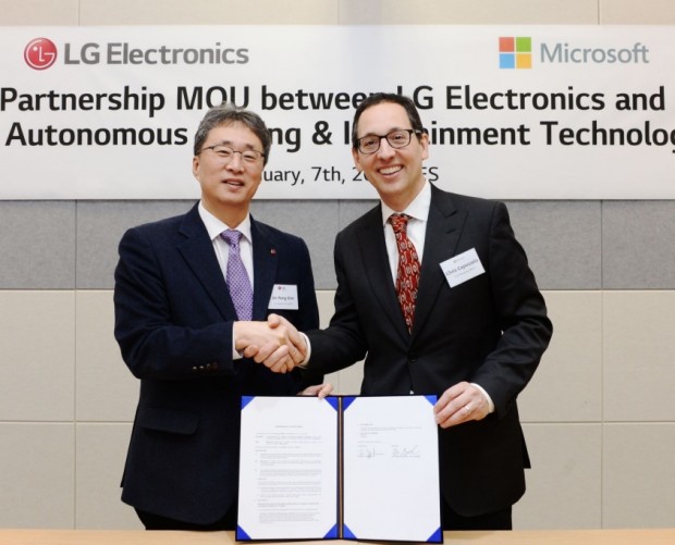 LG teams up with Microsoft on self-driving tech
