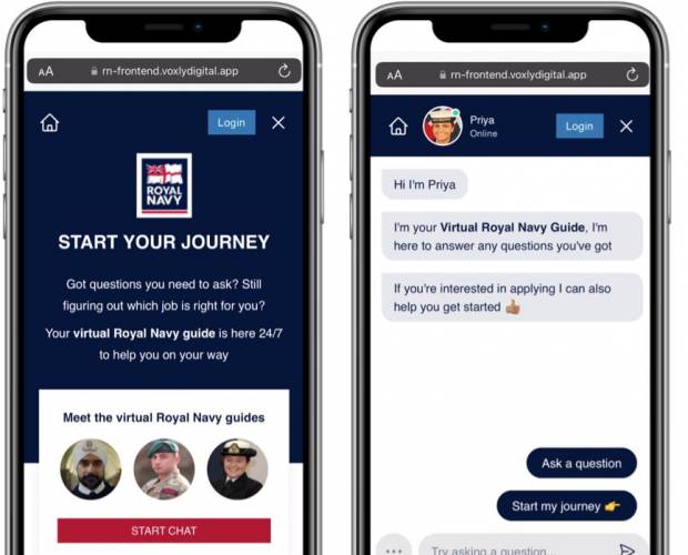 The Royal Navy rolls out Virtual Guide conversational AI assistant to help applicants find the right role