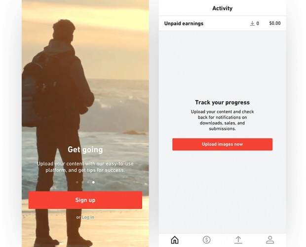 Shutterstock adds in-app registration for content makers
