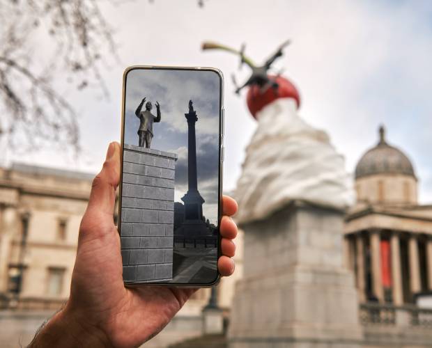 Hidden stories of Black Britons go live as digital monuments in London’s Trafalgar Square