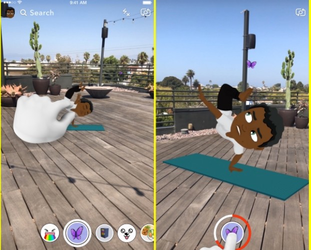 Snapchat brings Bitmojis into the real world with 3D lenses