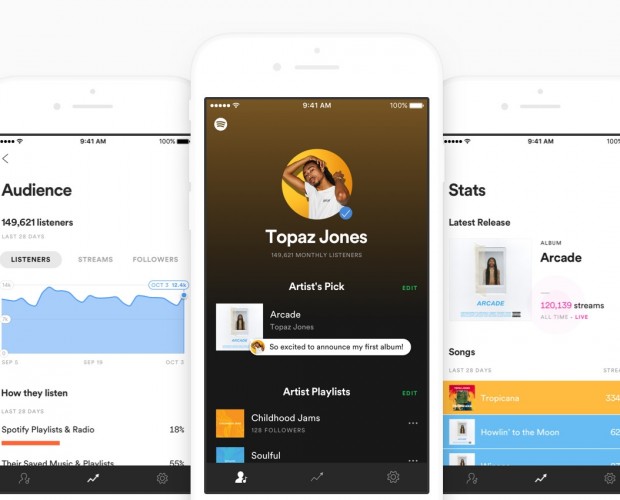 Spotify launches its second-ever app, aimed at artists