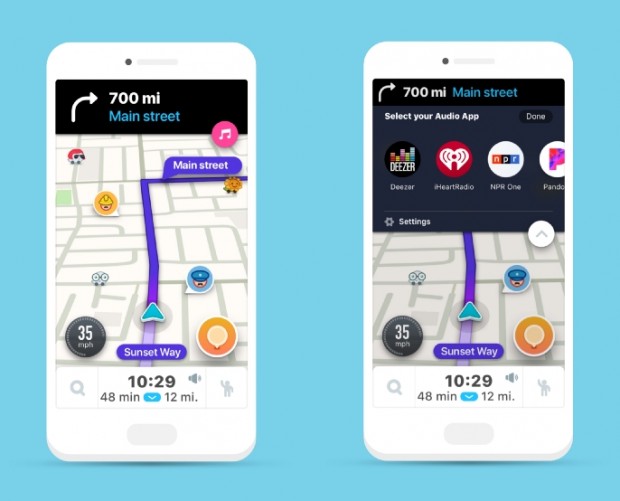 Waze adds in-app audio player supporting Pandora, Deezer, iHeartRadio, and more