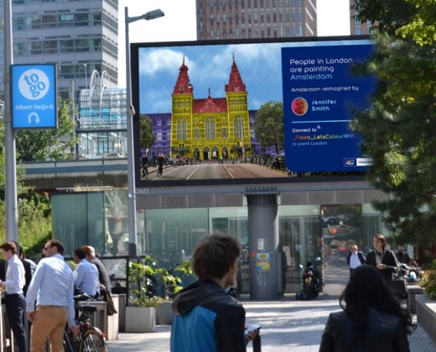 Dulux uses digital out-of-home to connect London and Amsterdam